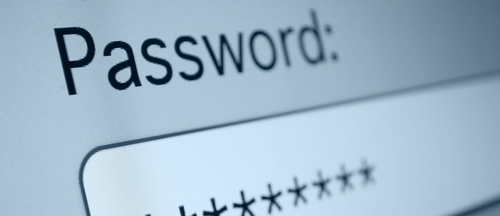 entering a password on a computer