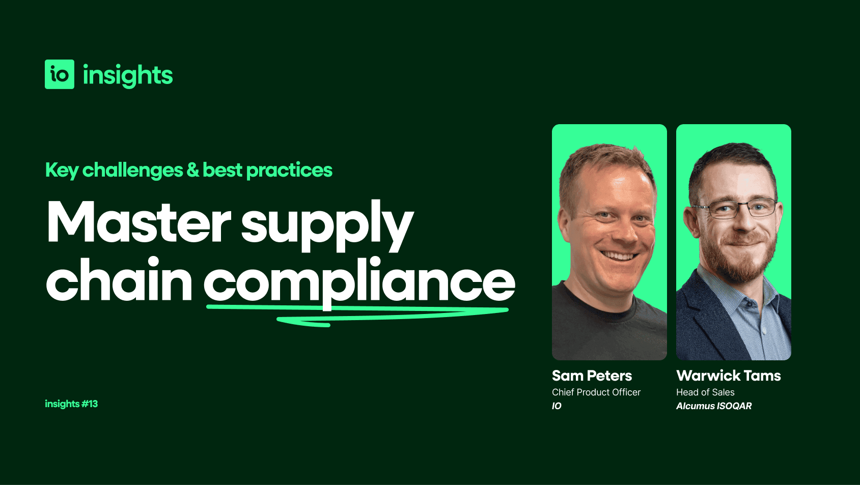 Insights 13: Master Supply Chain Compliance